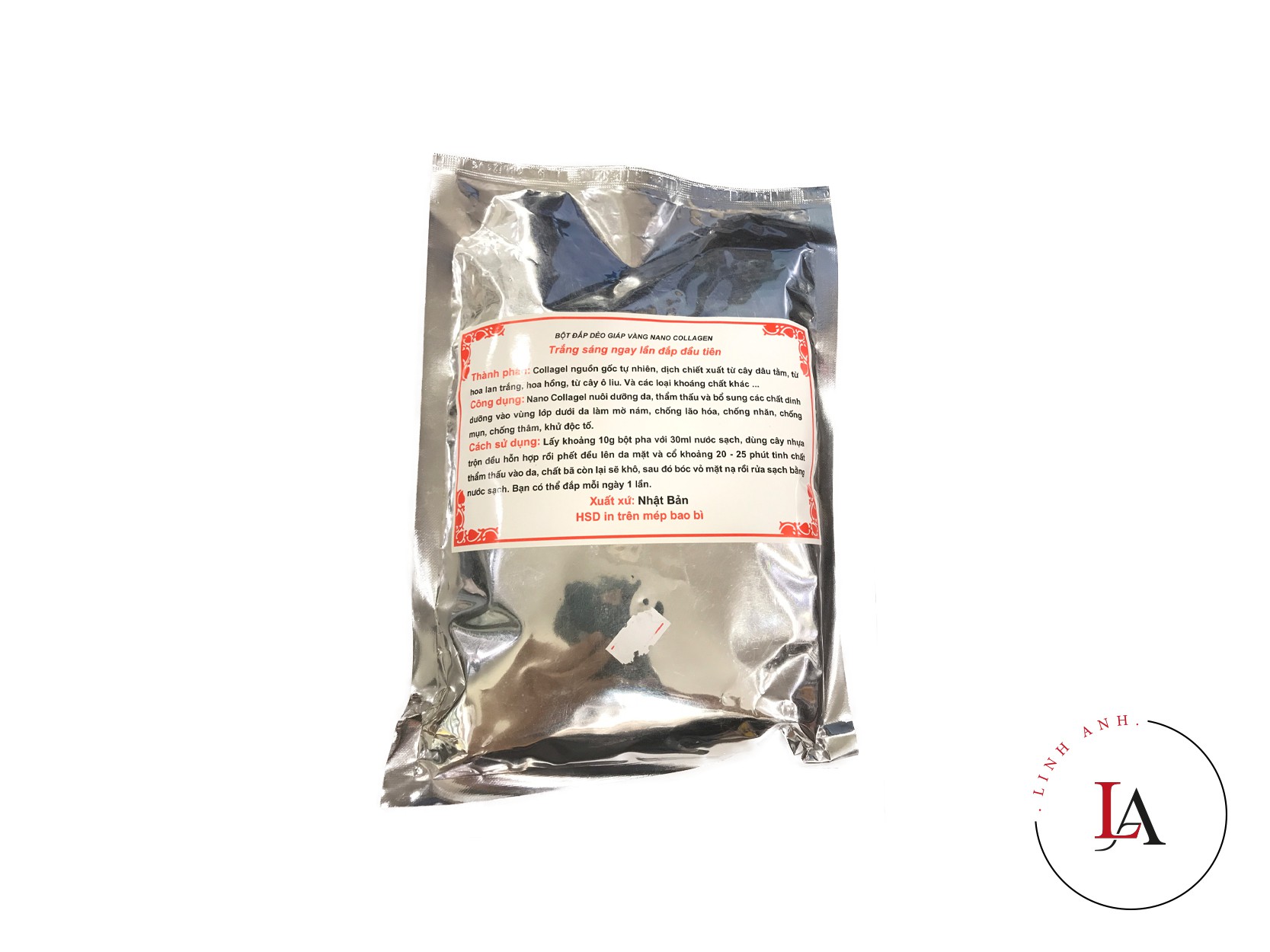 Bột đắp mặt Nano Collagen trắng da 500g